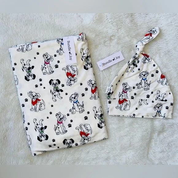 🐾NIB 101 Dalmatian Bamboo Swaddle Set🐾 - Picture 6 of 10